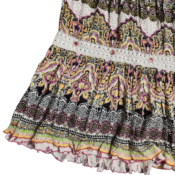 Forbidden Los Angeles Size XL - 3X Boho Gypsy Skirt Tiered Maxi Hippie Festival - Picture 4 of 10